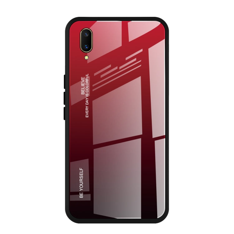 For Vivo V11 Gradient Color Glass Case
