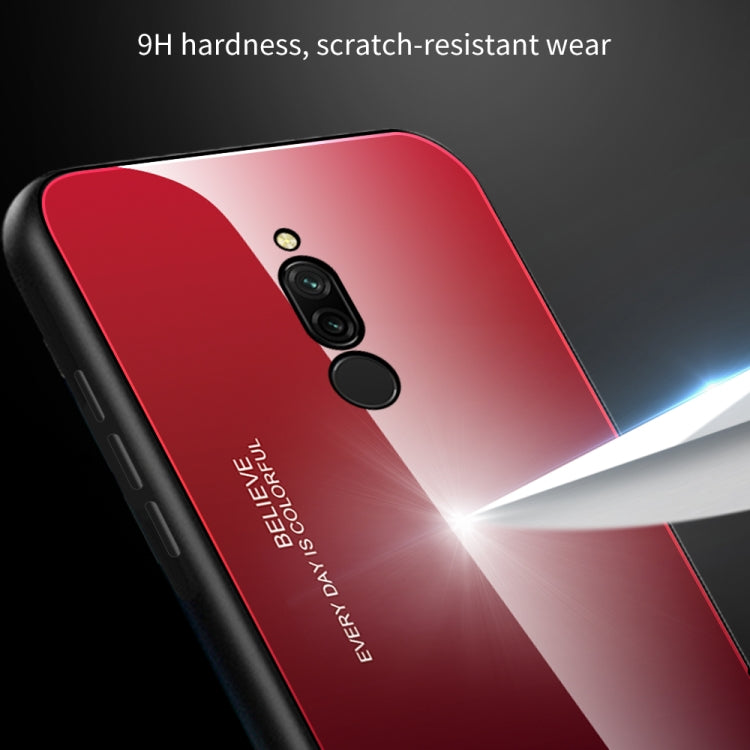 For Xiaomi Redmi 8 Gradient Color Glass Case