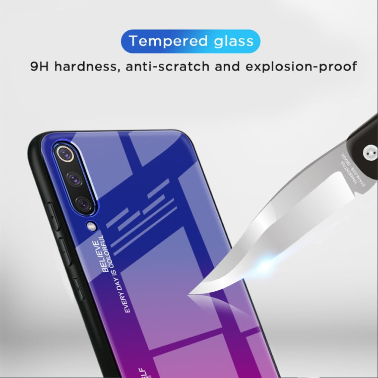 For Xiaomi Mi CC9e Gradient Color Glass Case