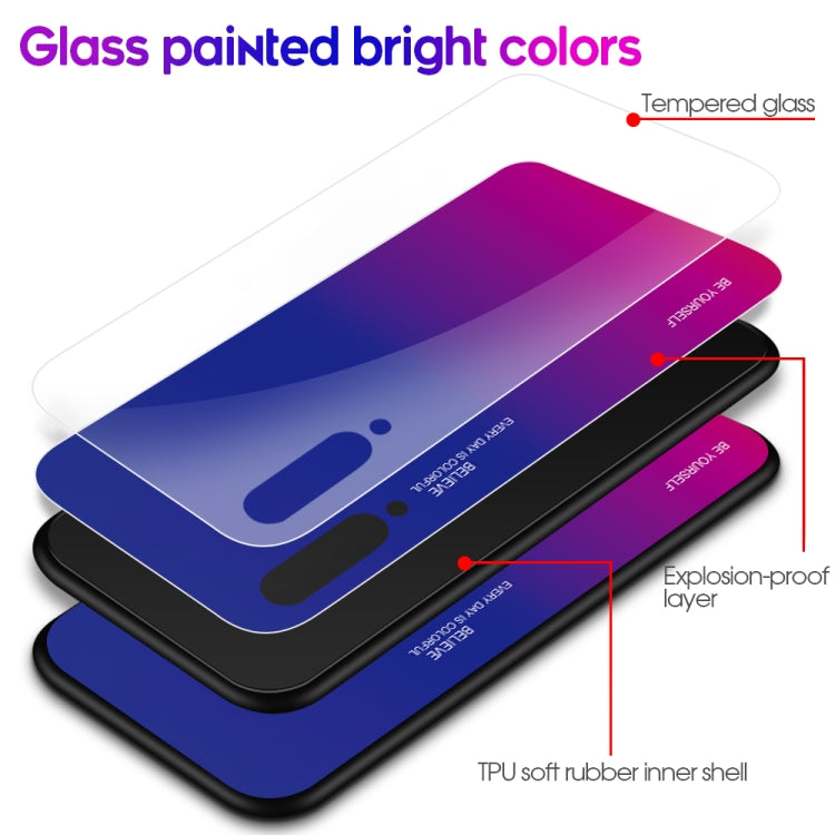 For Xiaomi Mi 9 Gradient Color Glass Case