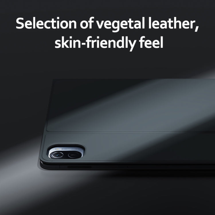 For Xiaomi Pad 5 / 5 Pro / iPad mini 6 ROCK Skin Feel Magnetic Leather Tablet Case with Sleep / Wake-up Function(Grey)