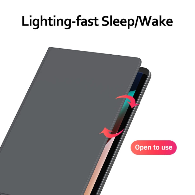 For Xiaomi Pad 5 / 5 Pro / iPad mini 6 ROCK Skin Feel Magnetic Leather Tablet Case with Sleep / Wake-up Function(Grey)