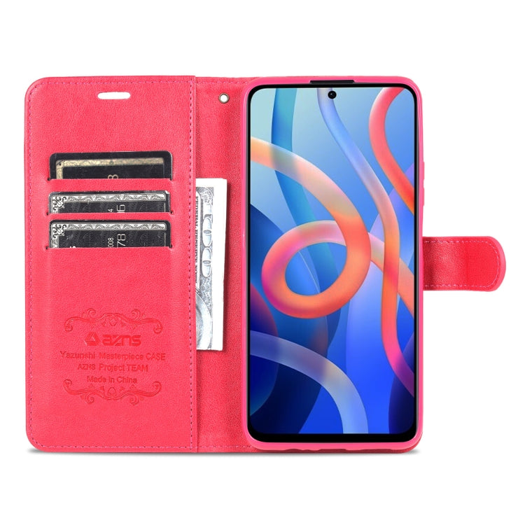 For Xiaomi Redmi Note 11 / Poco M4 Pro 5G AZNS Sheepskin Texture Horizontal Flip Leather Phone Case with Holder & Card Slots & Wallet