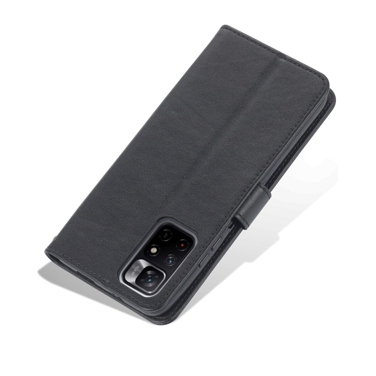 For Xiaomi Redmi Note 11 / Poco M4 Pro 5G AZNS Sheepskin Texture Horizontal Flip Leather Phone Case with Holder & Card Slots & Wallet