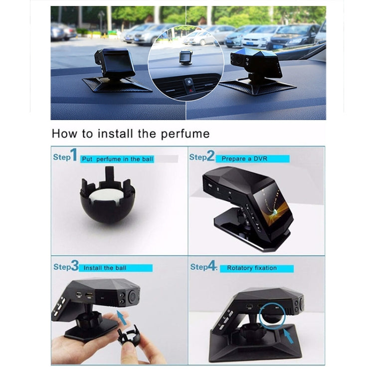 2 inch HD Dual Lens 1080P No Light Night Vision Hidden Driving Recorder with Aromatherapy, SD Card Memory:32G