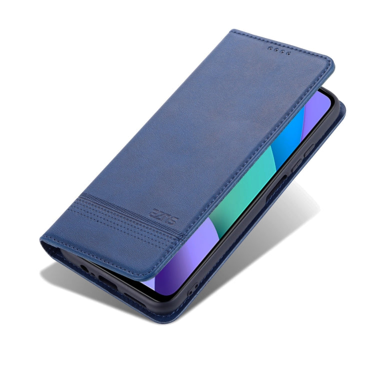 For Xiaomi Redmi Note 11 AZNS Magnetic Calf Texture Horizontal Flip Leather Phone Case with Card Slots & Holder & Wallet