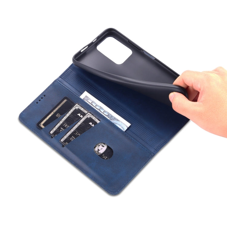 For Xiaomi Redmi Note 11 AZNS Magnetic Calf Texture Horizontal Flip Leather Phone Case with Card Slots & Holder & Wallet