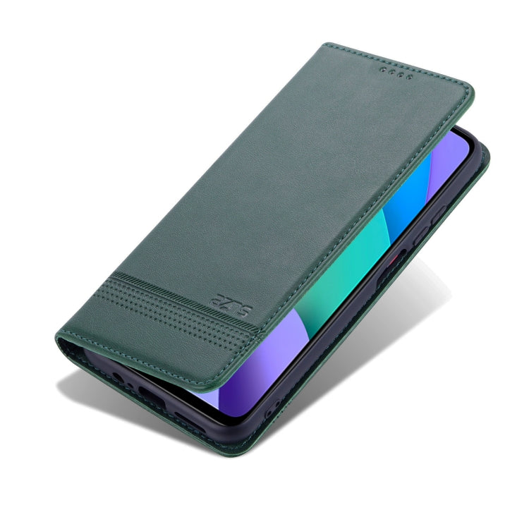 For Xiaomi Redmi Note 11 AZNS Magnetic Calf Texture Horizontal Flip Leather Phone Case with Card Slots & Holder & Wallet