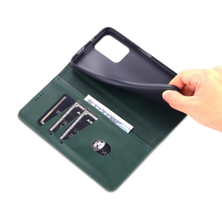 For Xiaomi Redmi Note 11 AZNS Magnetic Calf Texture Horizontal Flip Leather Phone Case with Card Slots & Holder & Wallet