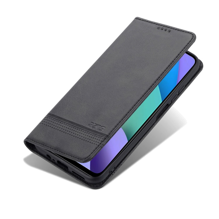For Xiaomi Redmi Note 11 AZNS Magnetic Calf Texture Horizontal Flip Leather Phone Case with Card Slots & Holder & Wallet