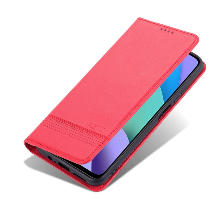 For Xiaomi Redmi Note 11 AZNS Magnetic Calf Texture Horizontal Flip Leather Phone Case with Card Slots & Holder & Wallet