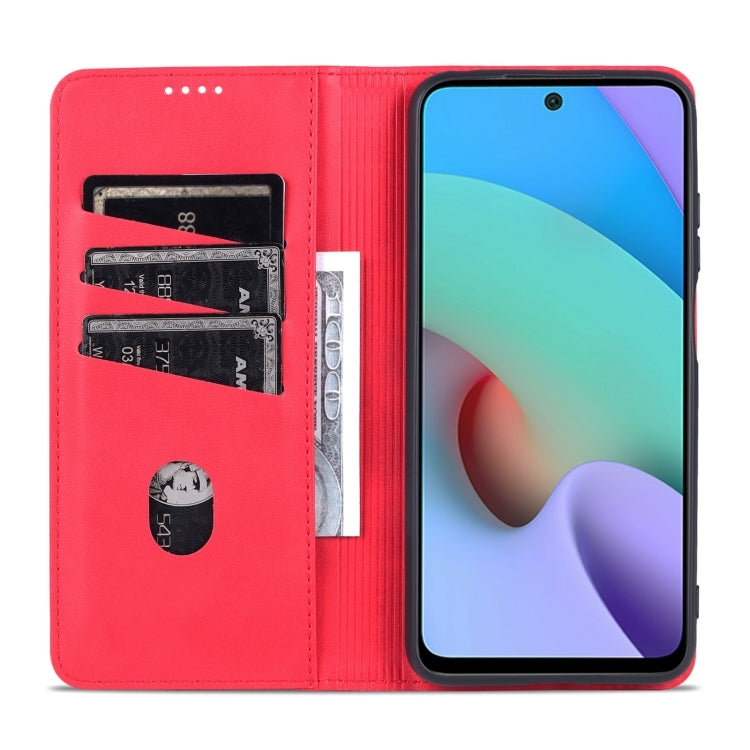 For Xiaomi Redmi Note 11 AZNS Magnetic Calf Texture Horizontal Flip Leather Phone Case with Card Slots & Holder & Wallet