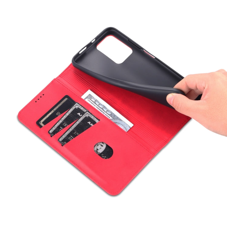 For Xiaomi Redmi Note 11 AZNS Magnetic Calf Texture Horizontal Flip Leather Phone Case with Card Slots & Holder & Wallet