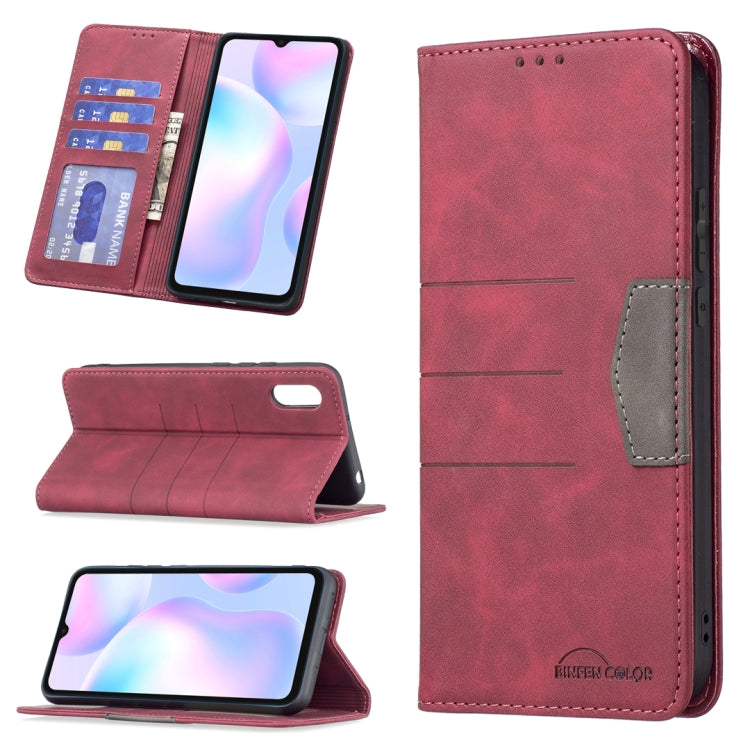 For Xiaomi Redmi 9A Magnetic Splicing Leather Phone Case