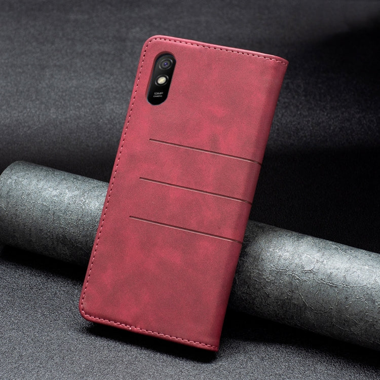 For Xiaomi Redmi 9A Magnetic Splicing Leather Phone Case