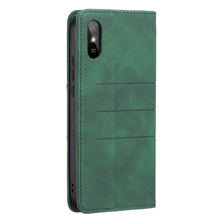 For Xiaomi Redmi 9A Magnetic Splicing Leather Phone Case
