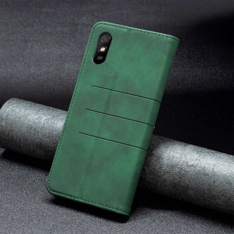 For Xiaomi Redmi 9A Magnetic Splicing Leather Phone Case