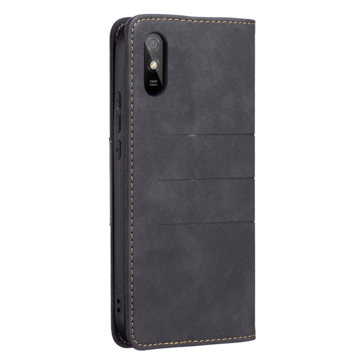 For Xiaomi Redmi 9A Magnetic Splicing Leather Phone Case