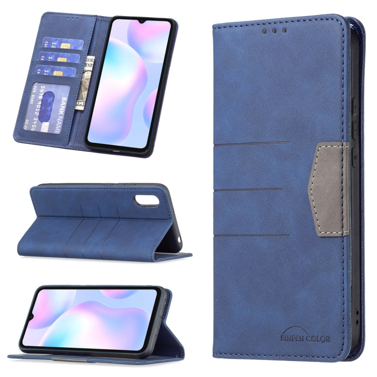 For Xiaomi Redmi 9A Magnetic Splicing Leather Phone Case