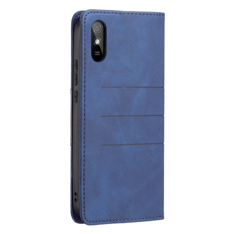 For Xiaomi Redmi 9A Magnetic Splicing Leather Phone Case
