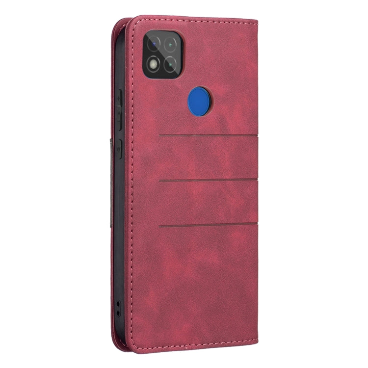 For Xiaomi Redmi 9C Magnetic Splicing Leather Phone Case
