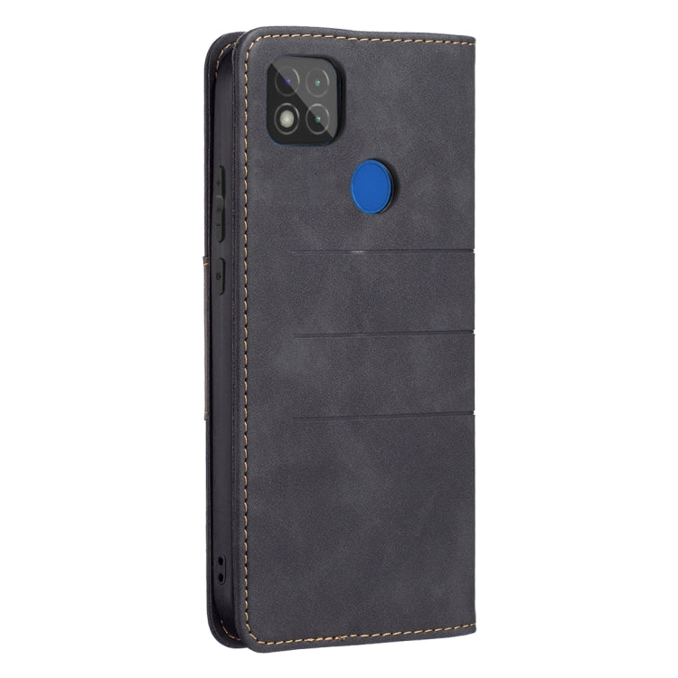 For Xiaomi Redmi 9C Magnetic Splicing Leather Phone Case