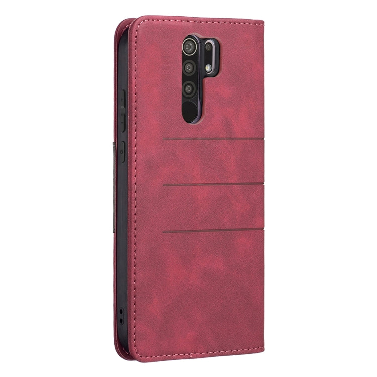 For Xiaomi Redmi 9 Magnetic Splicing Leather Phone Case