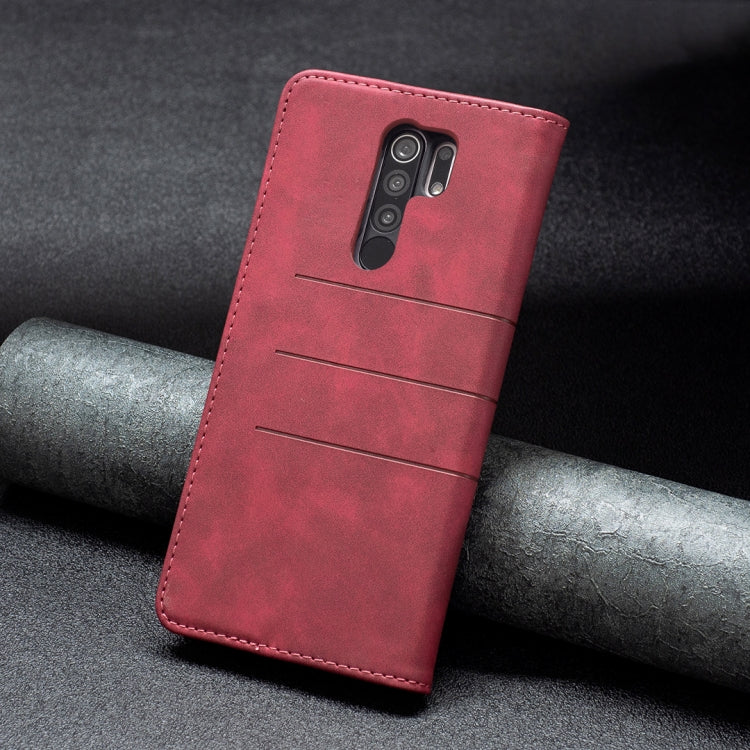 For Xiaomi Redmi 9 Magnetic Splicing Leather Phone Case