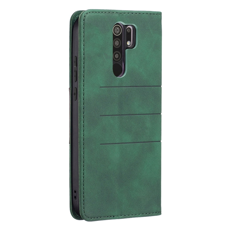 For Xiaomi Redmi 9 Magnetic Splicing Leather Phone Case