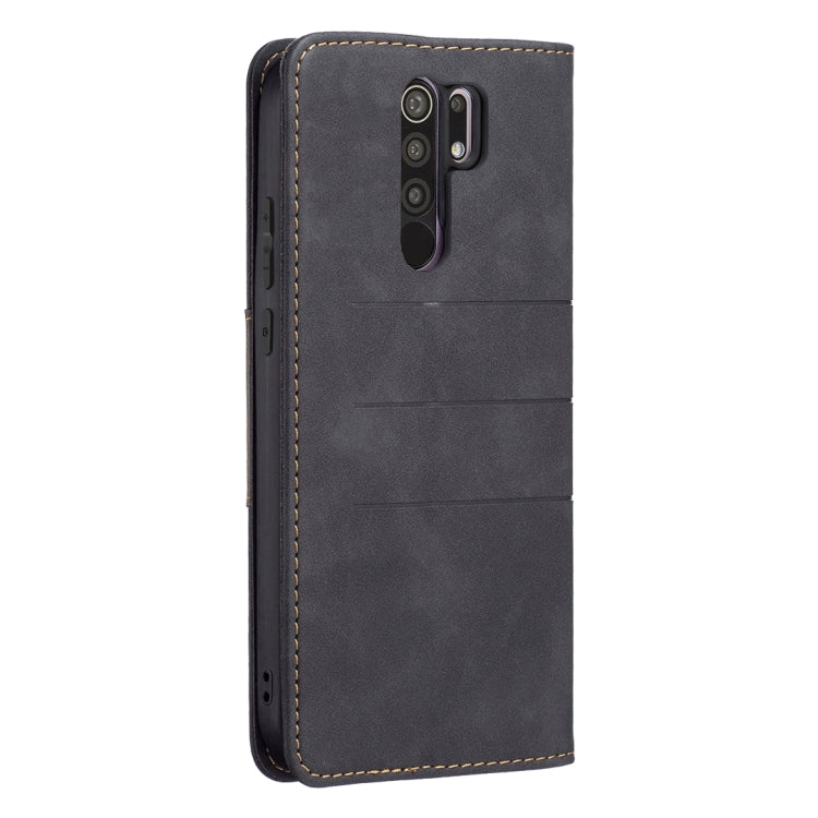 For Xiaomi Redmi 9 Magnetic Splicing Leather Phone Case