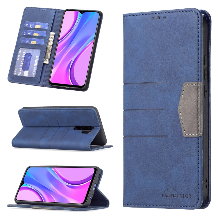 For Xiaomi Redmi 9 Magnetic Splicing Leather Phone Case