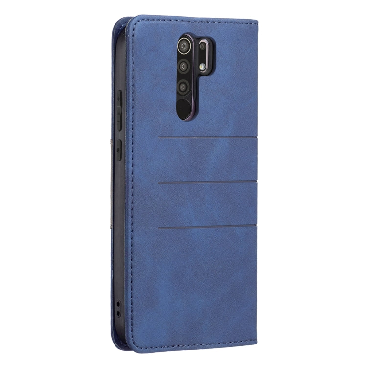 For Xiaomi Redmi 9 Magnetic Splicing Leather Phone Case