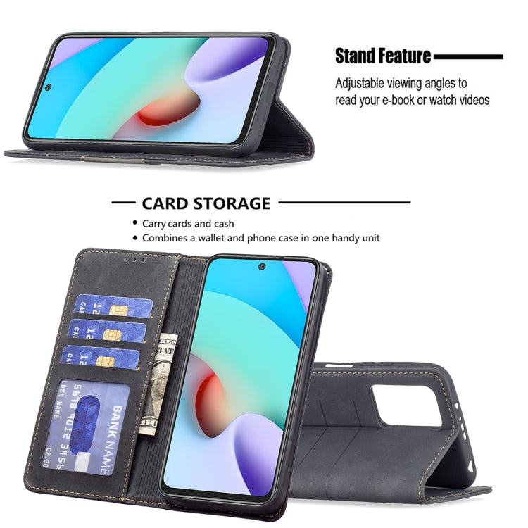 For Xiaomi Redmi 10 Magnetic Splicing Leather Phone Case