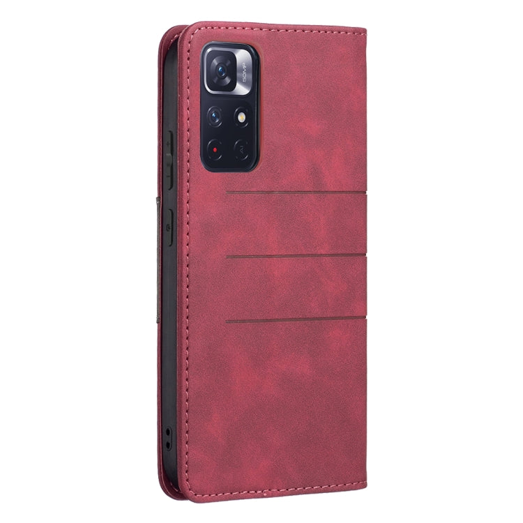 For Xiaomi Redmi Note 11 5G Magnetic Splicing Leather Phone Case