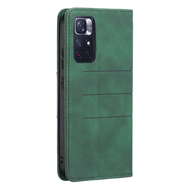 For Xiaomi Redmi Note 11 5G Magnetic Splicing Leather Phone Case