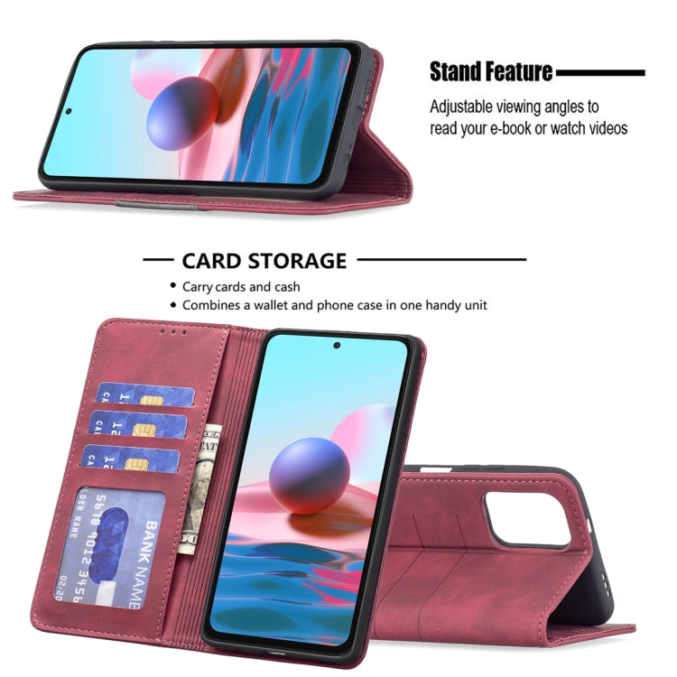 For Xiaomi Redmi Note 10 4G / 10S Magnetic Splicing Leather Phone Case