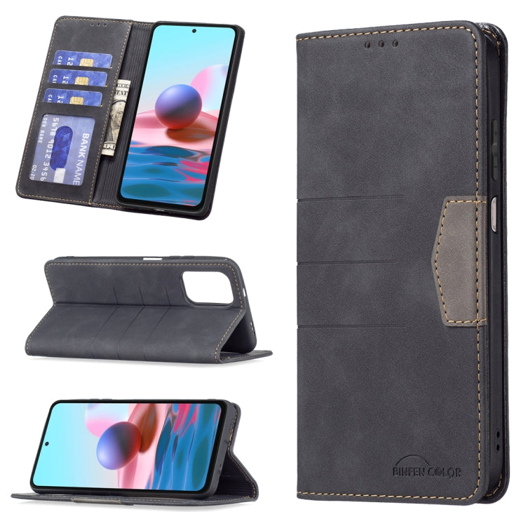 For Xiaomi Redmi Note 10 4G / 10S Magnetic Splicing Leather Phone Case