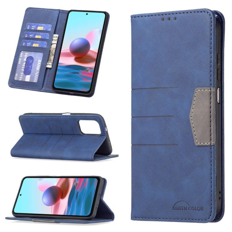 For Xiaomi Redmi Note 10 4G / 10S Magnetic Splicing Leather Phone Case