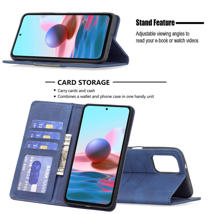For Xiaomi Redmi Note 10 4G / 10S Magnetic Splicing Leather Phone Case