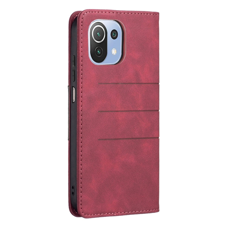 For Xiaomi Mi 11 Lite Magnetic Splicing Leather Phone Case