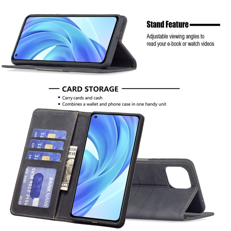 For Xiaomi Mi 11 Lite Magnetic Splicing Leather Phone Case
