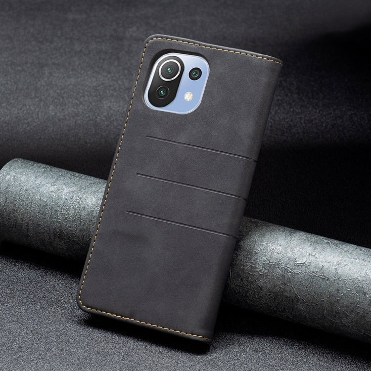 For Xiaomi Mi 11 Lite Magnetic Splicing Leather Phone Case
