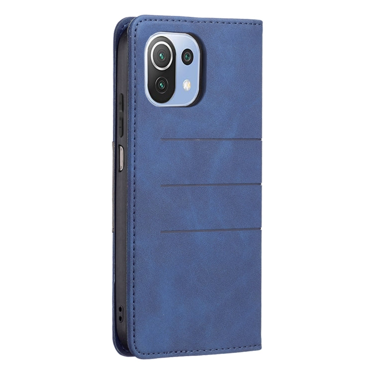 For Xiaomi Mi 11 Lite Magnetic Splicing Leather Phone Case