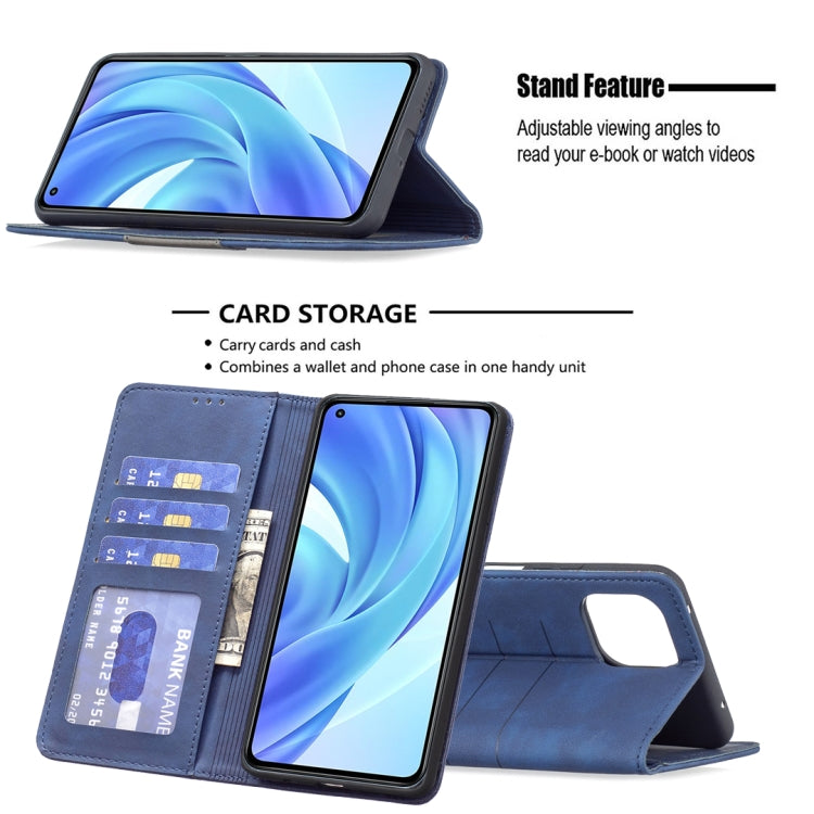 For Xiaomi Mi 11 Lite Magnetic Splicing Leather Phone Case