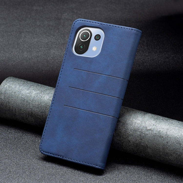For Xiaomi Mi 11 Lite Magnetic Splicing Leather Phone Case