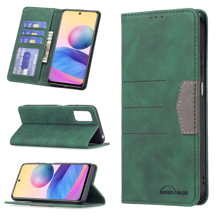 For Xiaomi Poco M3 Pro / Redmi Note 10 5G / 10T 5G Magnetic Splicing Leather Phone Case