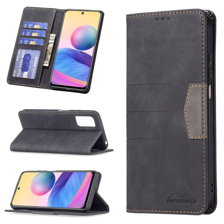 For Xiaomi Poco M3 Pro / Redmi Note 10 5G / 10T 5G Magnetic Splicing Leather Phone Case