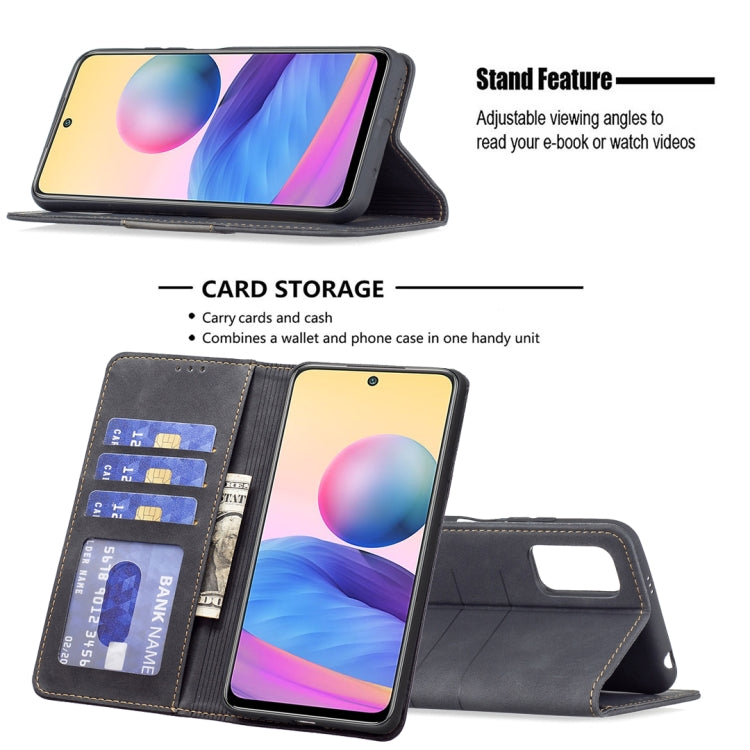 For Xiaomi Poco M3 Pro / Redmi Note 10 5G / 10T 5G Magnetic Splicing Leather Phone Case
