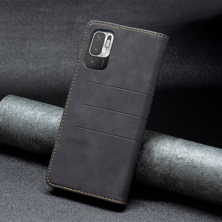 For Xiaomi Poco M3 Pro / Redmi Note 10 5G / 10T 5G Magnetic Splicing Leather Phone Case