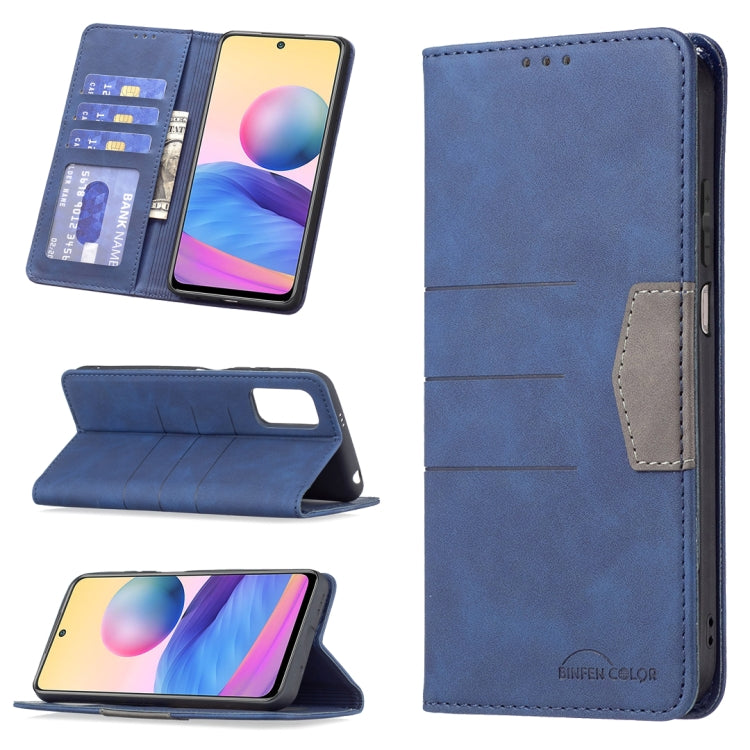 For Xiaomi Poco M3 Pro / Redmi Note 10 5G / 10T 5G Magnetic Splicing Leather Phone Case